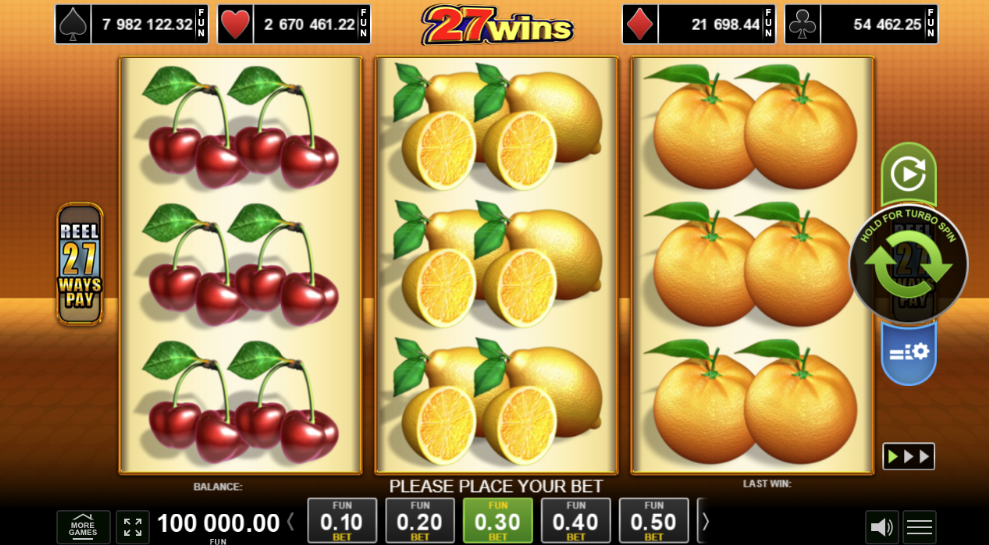 27 Wins slot igra