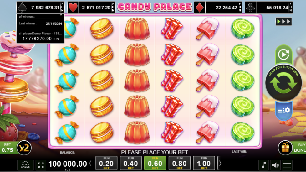 Candy Palace slot igra