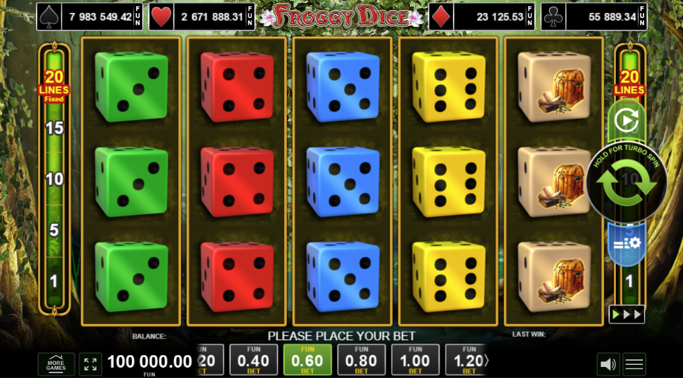 Froggy Dice slot igra