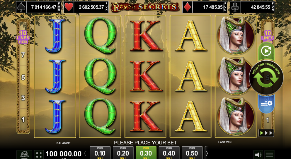 Royal Secrets slot igra