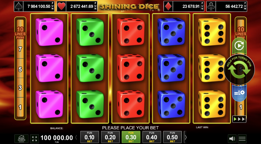 Shining Dice slot igra