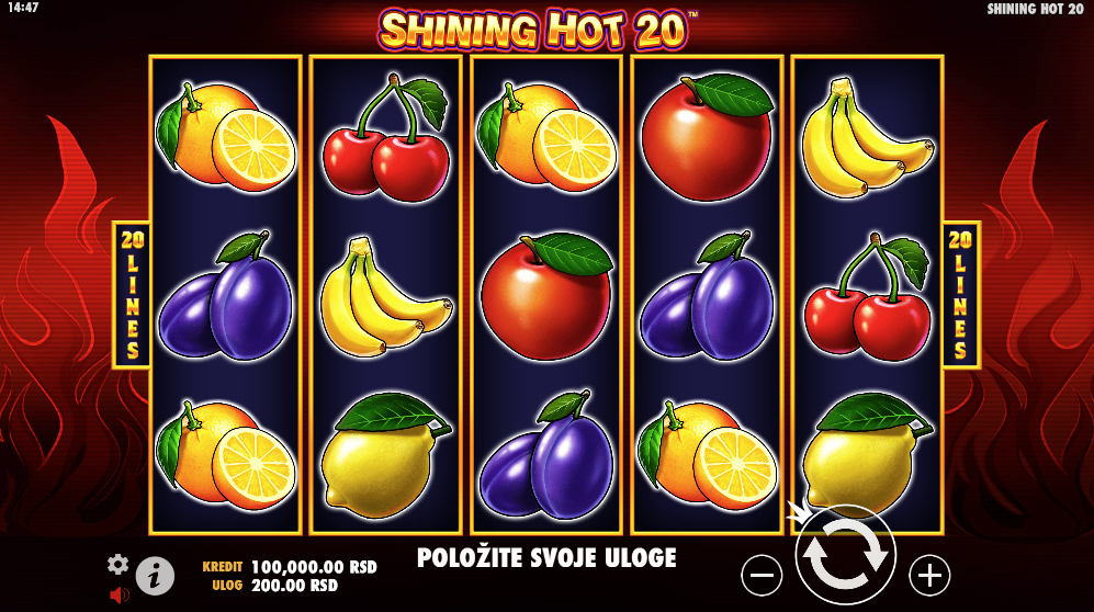 Shining Hot 20 slot igra