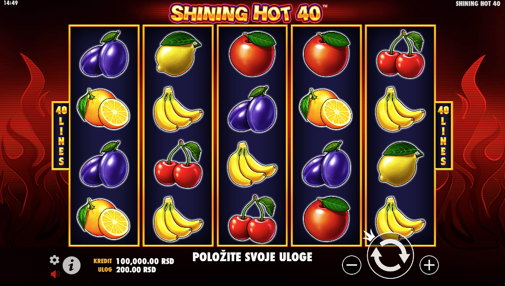 Shining Hot 40 slot igra