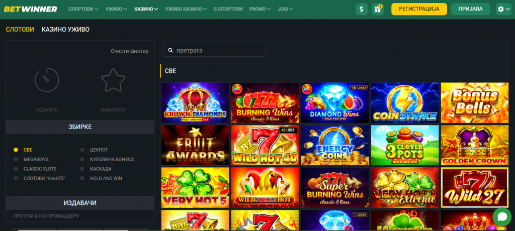 Betwinner online kazino