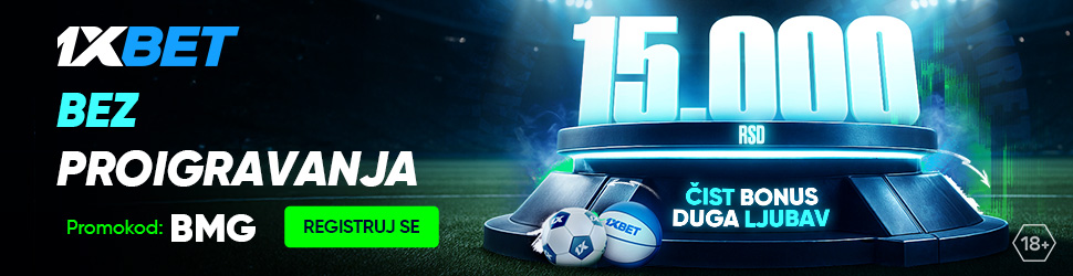 Ako iskoristite promo kod BMG, dobijate bonus od 15.000 RSD!